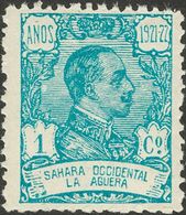 La Agüera. **14a. 1923. 1 Cts Azul Pálido. Variedad SIN DIERESIS, En La U. MAGNIFICO. Edifil 2013: 200 Euros - Other & Unclassified
