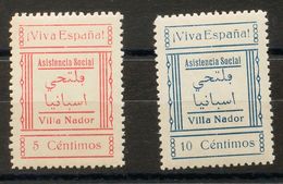 Marruecos, Locales. *. 1937. Serie Completa. VILLA NADOR. ASISTENCIA SOCIAL. MAGNIFICOS. - Autres & Non Classés