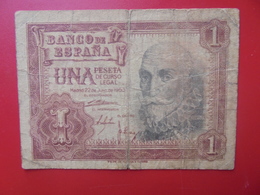 ESPAGNE 1 PESETA 1953 CIRCULER (B.5) - 1-2 Pesetas