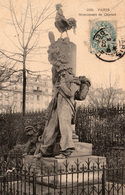 PARIS XIVeme - Monument En Hommage Au Peintre Charlet (aujourd'hui Disparu, Fondu Par Les Allemands - 2 Scans - Arrondissement: 14