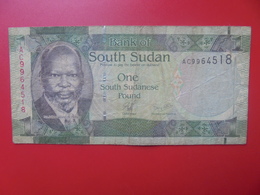 SOUDAN(SUD) ONE POUND 2011 CIRCULER (B.5) - South Sudan