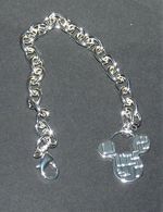 BRACELET ARGENTE MICKEY 1928 NEUF 18.5 CM TETE DE MICKEY 2.3 X 2.3 Cm  NEUF - Bracciali