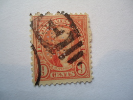 UNITED STATES USA  USED STAMPS  PERFINS AND POSTMARK 2 SCAN - Perfin