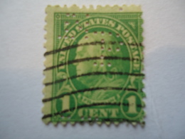 UNITED STATES USA  USED STAMPS  PERFINS  2 SCAN - Zähnungen (Perfins)