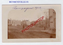 BETHENIVILLE-CARTE PHOTO Allemande-Guerre 14-18-1 WK-France-51- - Bétheniville