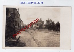 BETHENIVILLE-CARTE PHOTO Allemande-Guerre 14-18-1 WK-France-51- - Bétheniville