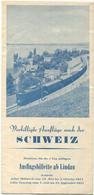 Verbilligte Ausflüge Nach Der Schweiz 1951 - Faltblatt Mit 5 Abbildungen - Europa