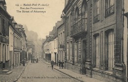 CARTE POSTALE ORIGINALE ANCIENNE : SAINT POL SUR TERNOISE  LA RUE DES PROCUREURS  ANIMEE  PAS DE CALAIS (62) - Saint Pol Sur Ternoise