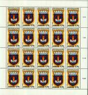 Luxembourg Feuille De 20 Timbres à 0.74 Euro Grevenmacher 750. Anniversaire Lettre De Charte De Franchise 1252-2002 - Full Sheets