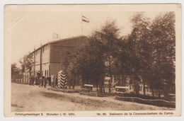 Cpa Guerre Ww1 Gefangenenlager 2. Munster I W 1916 N°60 Bâtiment De La Commandanture Camp - Prisonniers Germany Rennbahn - War 1914-18
