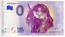 2019-1 BILLET TOURISTIQUE FRANCE 0 EURO SOUVENIR N° UEAV026146 NAPOLEON 1er - Essais Privés / Non-officiels