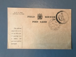 CPFM - Field Service Post Card - Base Army Post Office - (B2492) - 1. Weltkrieg 1914-1918