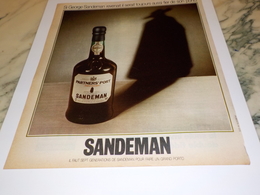 Delcampe - ANCIENNE PUBLICITE PORTO SANDEMAN 1976 - Alcools