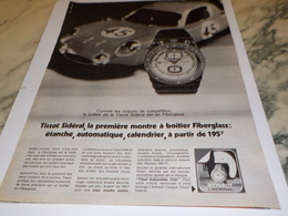 ANCIENNE PUBLICITE SIDERAL  MONTRE TISSOT 1972 - Other & Unclassified