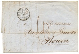 LETTRE PC ST ESPRIT 39 -LANDES - POUR ROUEN TAXE 10 DECIMES Du 9/9/1845 - 1801-1848: Précurseurs XIX