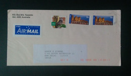 AUSTRALIA LANDSCAPE AND OWL VIEW STAMPS USED ON COVER !! - Covers & Documents
