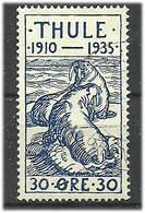 Greenland Thule 1935 Animal, Atlantic Walrus, Odobaenus Rosmarus, Mi 4, Cancelled(o) - Thulé