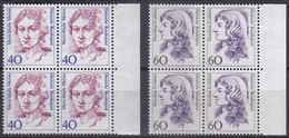 BRD, 1987,  Nr. 1331-1332 ** Frauen Der Deutschen Geschichte (II), 2 Viererblöcke - Nuevos