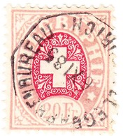 1868 20 Fr. Marke Mit Sauberen Stempel Weisses Papier. - Telegraafzegels