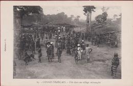 Congo Francais Brazzaville Fete Dans Un Village Missangha  Ethnique Natives Ethnic Afrique A.E.F. AEF Le Moyen-Congo CPA - Congo Français