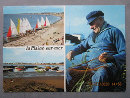 CP 44 LA PLAINE Sur MER  - Ses Villages De Pêcheurs  Remaillage Des Filets De Pêche - Multivues 1979 - La-Plaine-sur-Mer