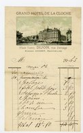 Petite FACTURE - GRAND HOTEL DE LA CLOCHE À DIJON 1886 - 1800 – 1899