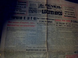 Journal Le Réveil Des Locataires   "réparer Reloger Construirel " Du 11/1951 - Le Peuple