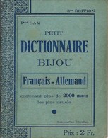 Dictionnaire De Poche Français - Allemand / Prof SAX (Vintage) - Dictionaries