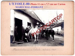 L'ETOILE-Marechal-Ferrant-Chevaux-Profession-Technique-PHOTO Privee Sur Epais Carton-France-80- - Flixecourt