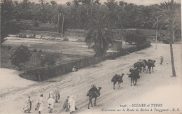 AK Scènes Types Caravane Biskra Touggourt Mauresque Bédouine Arab Arabien Afrique Africa Vintage Tunisie Algerie Maroc ? - Afrique