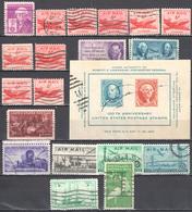 United States 1947 Year Set - Mi.551-564+ms 9 - Used - Ganze Jahrgänge
