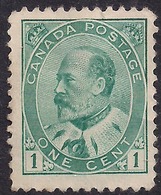 Canada 1903 - 12 KEV11 1ct Green Unused No Gum SG 175 CV £35 ( G1285 ) - Unused Stamps