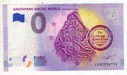 2019-1 BILLET TOURISTIQUE FINLANDE 0 EURO SOUVENIR N° LEAZ006196 SANTAPARK ARCTIC WORLD PERE NOEL - Private Proofs / Unofficial