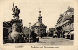 CPA AK Rastatt- Marktplatz Und Bernhardusbrunnen GERMANY (946575) - Rastatt