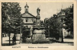 CPA AK Rastatt- Rathaus U. Alexisbrunnen GERMANY (946581) - Rastatt