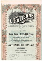 Titre Ancien - L'Eolienne - Société Anonyme - Titre De 1920 - Déco - Textile