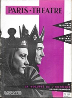 Revue Paris-Théâtre, Tous Les Festivals De France, 1er Festival De Paris, La Volupté De L'Honneur, Pirandello 1954 N° 88 - Otros & Sin Clasificación