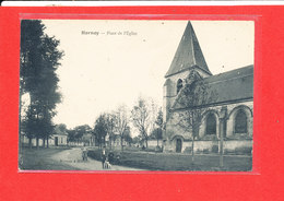 80 HORNOY Le BOURG Cpa Animée Place De L ' Eglise            Edit Naveau - Hornoy Le Bourg