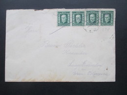 Tschechoslowakei Um 1926 Nr. 238 MeF Mit 4 Marken Mit Stempel Und Bleistift Entwertet Nach Österreich Gesendet - Storia Postale