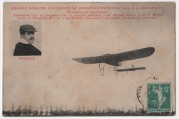 CPA 33 BORDEAUX GRANDE SEMAINE AVIATION SEPTEMBRE 1910 Avion MONOPLAN BLERIOT Aviateur MORANE - Bordeaux