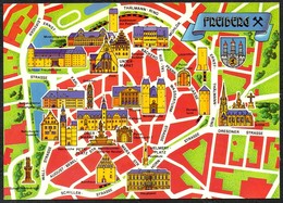 D3257 - TOP Freiberg Stadtkarte Stadtplan - Borck - Bild Und Heimat Reichenbach - Freiberg (Sachsen)