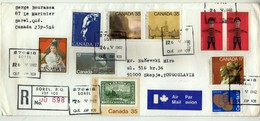 Canada Sorel Air Mail R - Letter 1982 Via Yugoslavia,Macedonia - Nice Stamps . 2 Scans - Brieven En Documenten