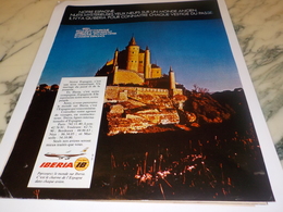 ANCIENNE PUBLICITE NOTRE ESPAGNE ET IBERIA 1972 - Publicités