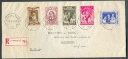 Lettre Recommandée Affr. Timbres à Surtaxe CROIX-ROUGE à 3Fr.45 Obl. Sc ANTWERPEN 1 Du 20-4-1939 Vers Baltimore- 15083 - Cartas & Documentos