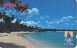 TARJETA DE SRY LANKA DE Rs.300 DE UNA PLAYA (5SRLB) - Sri Lanka (Ceilán)