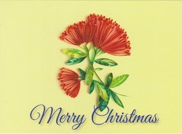 New Zealand Christmas Card Issued By New Zealand Post - 2019 - Signed - Flowers - Enteros Postales