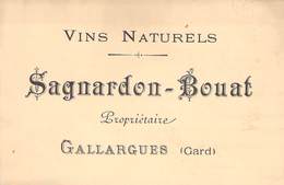 CPA / CARTE DE VISITE FRANCE 30 "Gallargues, Vins SAGNARDON BOUAT" - Gallargues-le-Montueux