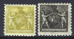 Liechtenstein Yv 44B/45B, Série Courante.  * Mh-charnière - Unused Stamps