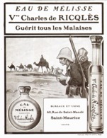PUB EAU De MELISSE  " RICQLES  "    1911 ( 3 ) - Otros & Sin Clasificación