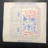 SAINT PIERRE ET MIQUELON - BLOC FEUILLET PHILEXFRANCE 89 - NEUF XX - Blocks & Kleinbögen